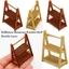 Nhà búp bê YOLOGO Thu nhỏ, Kệ gỗ hai lớp 2 màu, Nội thất mô phỏng 43 * 24 * 57mm Trang trí nhà búp bê