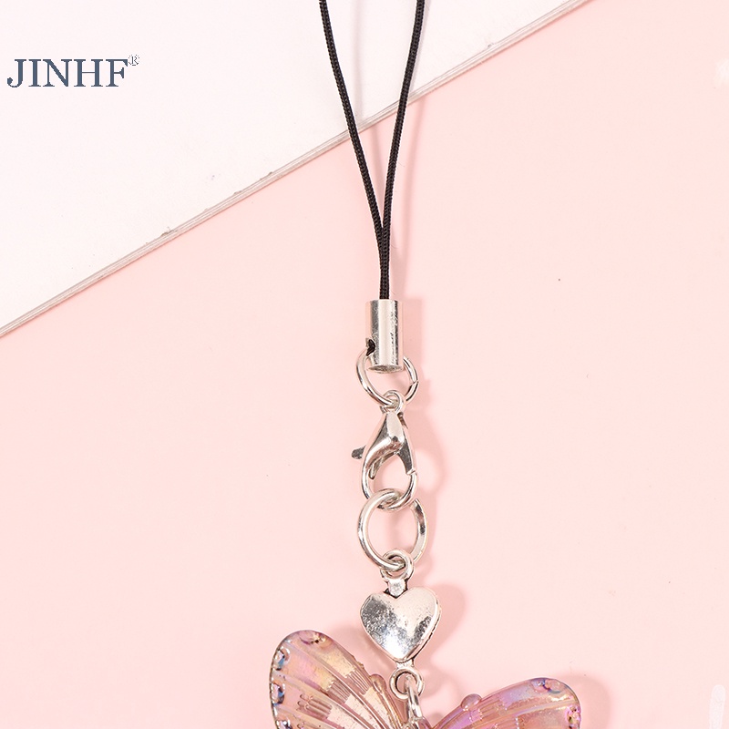 JINHF Ngôi Sao Thời Trang Mặt Dây Chuyền Chữ Thập Dây Điện Thoại Cho Bé Gái Tối Giản Y2K Dây Đeo Điện Thoại Di Động Móc Khóa Trang Trí HOT