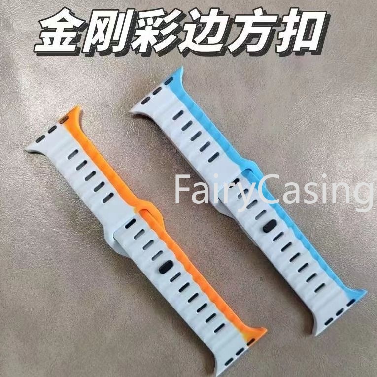 Silicone Dây Đeo Đồng Hồ Bằng Silicon Kích Thước 9 41mm 45mm ultra 2 49mm 44mm 40mm 38 42mm Cho iwatch series 9 8 7 6 se 5 4