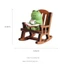 YYlingx Trang trí nhỏ dễ thương, Đồ trang trí máy tính để bàn ếch nhựa, Ghế giải nén Gỗ Mini Văn phòng Trang trí máy tính để bàn