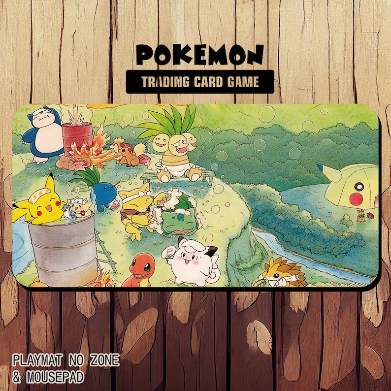 Pokemon Anime Miếng Lót Chuột Cực Lớn Hoạt Hình Dễ Thương Miếng Lót Trò Chơi 900x400mm Cao Su Chống Trơn Trượt Bàn Phím Để Bàn Pad