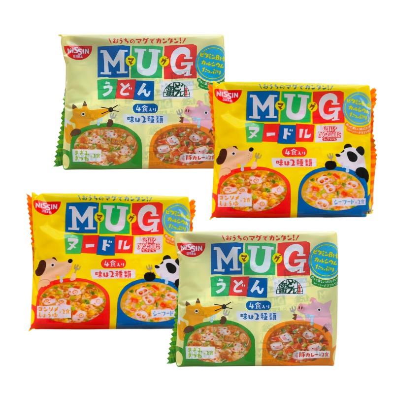 Mì Mug Vàng Nissin - Mì Ăn Dặm Cho Bé TiBong Store Dinh Dưỡng Siêu Ngon Hình Thú Ngộ Nghĩnh Cho Bé Từ 12 Tháng (Gói 94G)