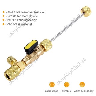 Công cụ cài đặt loại bỏ lõi van R410A R22 với cổng SAE 1 / 4 & 5 / 16 kích thước kép cho hệ thống HVAC R404A R407C R134A R12 R32