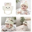 AWNGD Đệm Đầu Đệm Ốp Lưng Bonnet, Không Ốp Lưng Hoạt Hình Trẻ Em Mũ Bảo Hiểm, Lưới Dễ Thương Thoáng Khí Chống Rơi Cho Bé Bảo Vệ Đầu Cho Bò Đi Bộ Chạy
