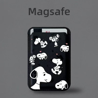 Ví phong cách cặp đôi Snoopy màu trắng cho iPhone 16 pro Max 15 14 13 12 pro Max 16Plus Giá đỡ điện thoại thẻ cho vỏ bỏ túi