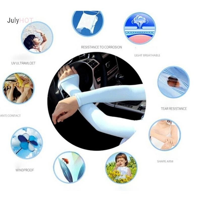 Julyhot Làm Mát Cánh Tay Tay Bao UV Chống Nắng Bóng Rổ Golf Thể Thao Thể Thao Massivedeals