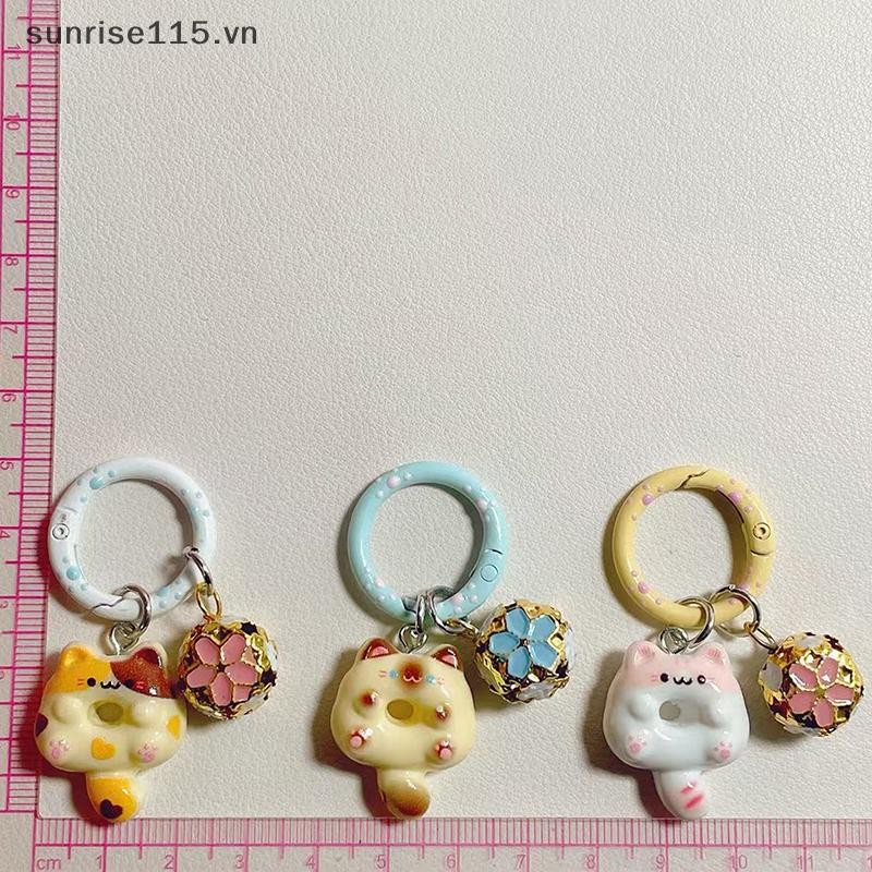 Ssvn Dễ Thương Donut Móc Khóa Sáng Tạo Vui Nhộn Mèo Con Móc Khóa Ba Lô Đáng Yêu Mặt Dây Chuyền Túi Chìa Khóa Trang Trí Quà Tặng Phụ Kiện Túi Đôi.