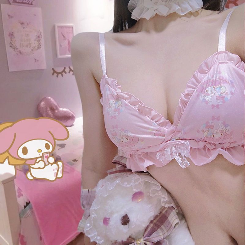 Bộ Đồ Lót Không Gọng Kiểu Nhật Bản Thiết Kế Dễ Thương Cho Nữ
