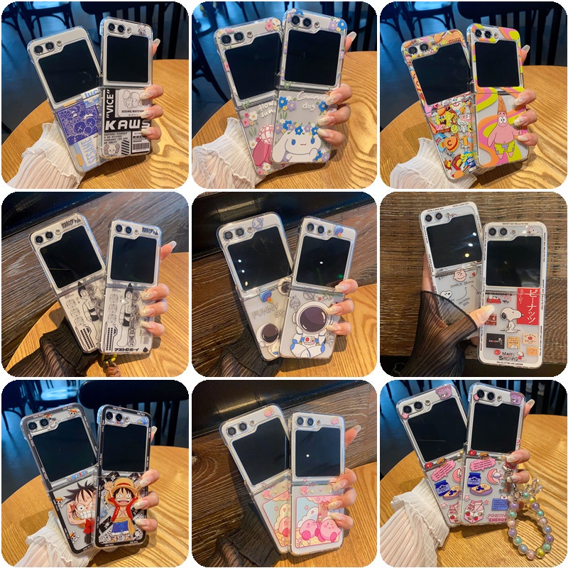 Ốp Điện Thoại pc Cứng Trong Suốt Chống Sốc Hoạt Hình Cho samsung galaxy z flip 5 z flip 4 flip 3 flip 5