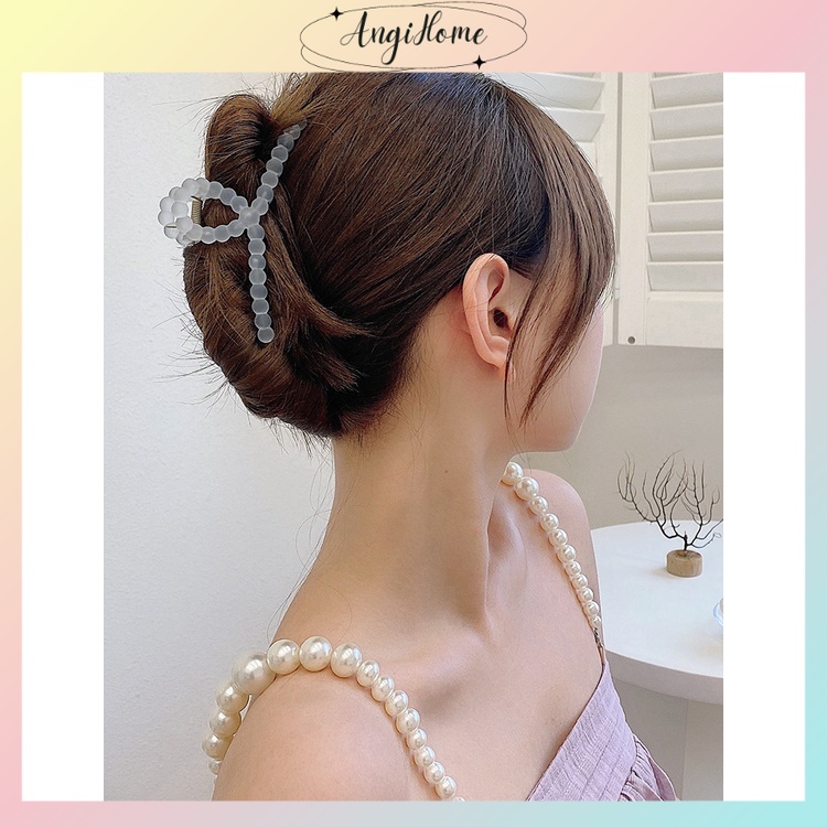 Kẹp tóc càng cua Hàn Quốc nữ đẹp hottrend trong suốt cỡ size lớn cặp búi tóc dễ thương cào 10 răng, 14 răng
