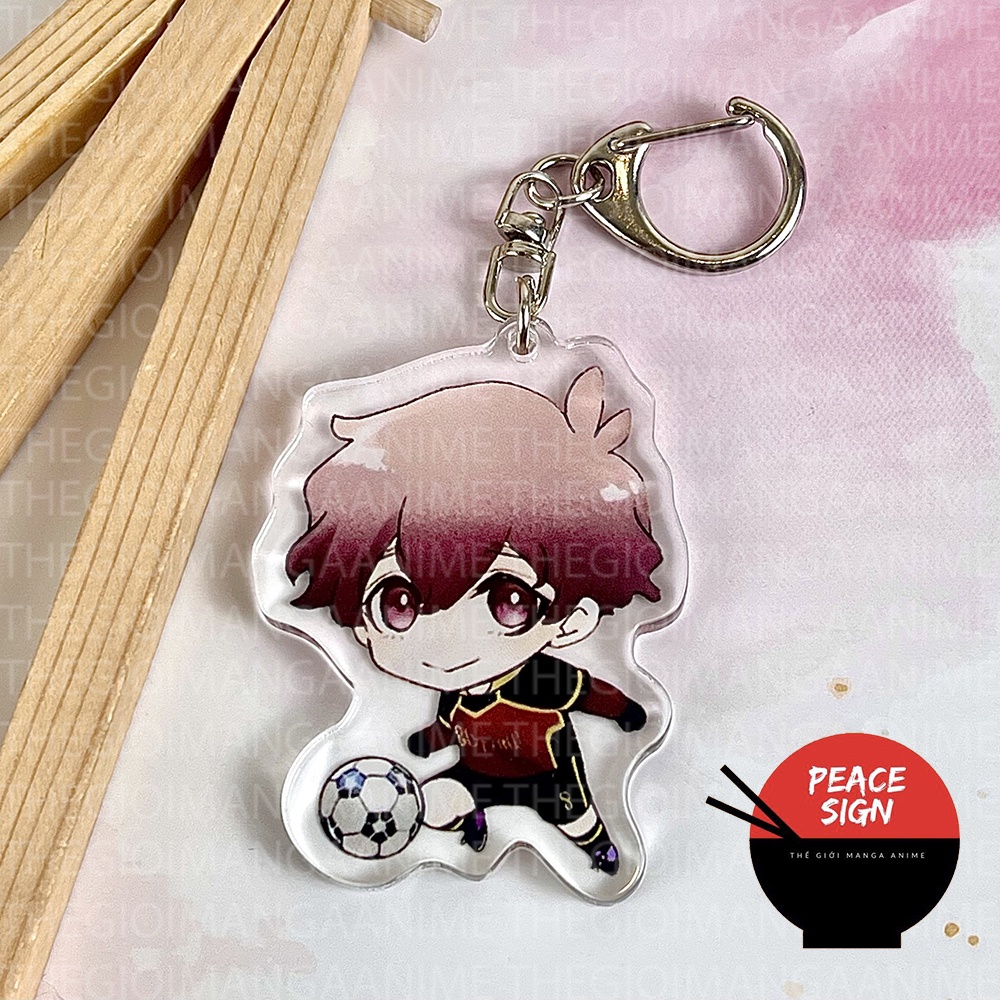 Móc khóa BLUE LOCK Michael Kaiser Alexis Ness Ranze Kurona in hình anime chibi mica trong acrylic keyring dễ thương
