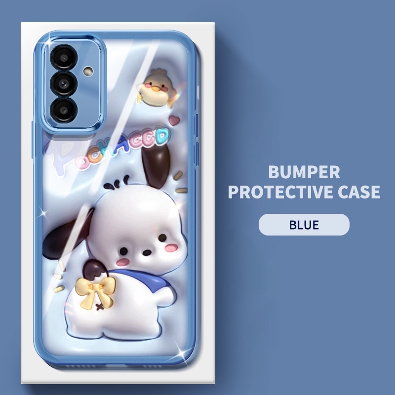 Ốp Điện Thoại YBD Cho Samsung Galaxy A13 A04S A14 A55 A35 A24 A54 A34 A245 M14 F14 4G 5G Phim Ống Kính Màu Trong Suốt TPU Mềm Carmera Bảo Vệ Với Họa Tiết Hoạt Hình Dễ Thương