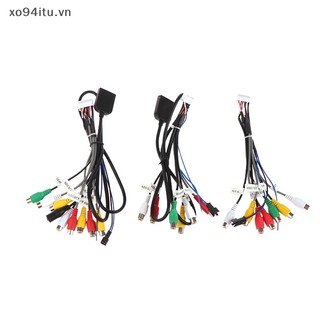 XOITU Cáp vô tuyến âm thanh nổi trên ô tô 20 chân Đầu ra phích cắm Dây AUX Đầu nối dây có đầu quạt cho ZHANGXUN Android Navigation VN