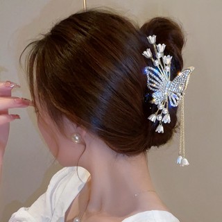 Lily of the valley Kẹp Tóc Hình Hoa Tua Rua Đính Đá Ngọc Trai Giả Thanh Lịch Khí Chất