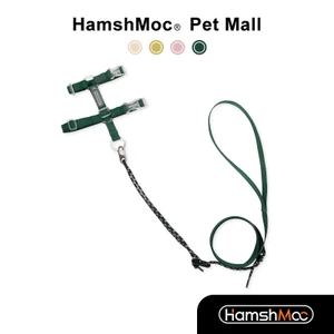 HamshMoc Bộ dây nịt và dây xích nhẹ cho mèo Dây đeo ngực mèo con có thể điều chỉnh Dây chì bền có tay cầm mềm cho thú cưng ngoài trời