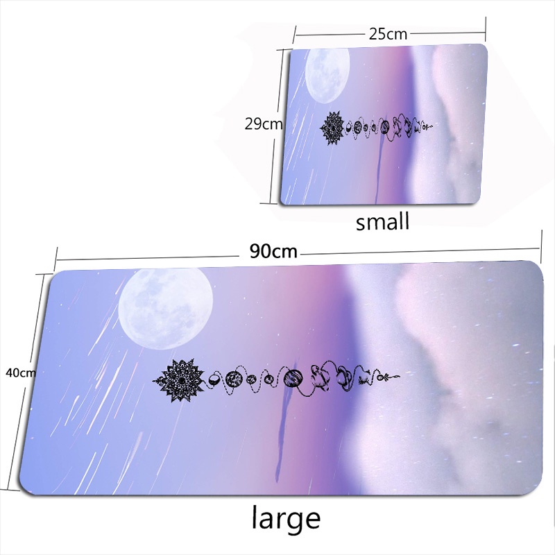 Miếng Lót Chuột Kawaiis Mousepad Mặt Trời Mặt Trăng Phụ Kiện Chơi Game Thẩm Mỹ Dễ Thương Để Bàn Thảm Bàn Phím Miếng Lót Cho Chuột Máy Tính