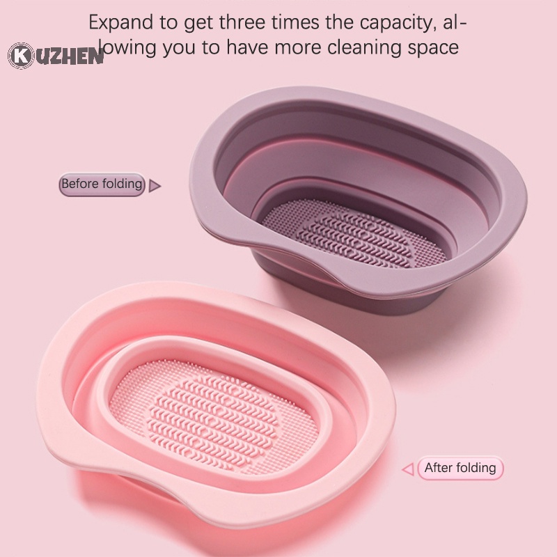 Bát silicone Gấp Gọn Đựng Cọ Trang Điểm Tiện Lợi
