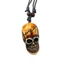 GODD Gothic Skull Mặt dây chuyền Vòng cổ Dây sáp có thể điều chỉnh Đầu xương Nedcklaces