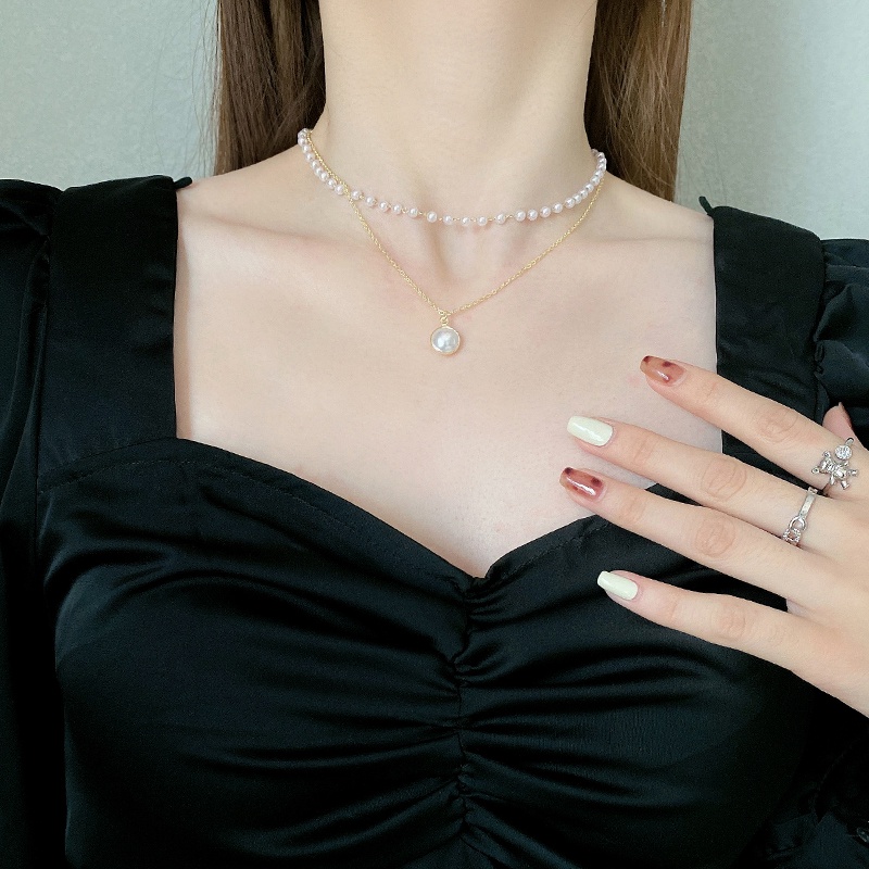 Vòng cổ ngọc trai phong cách Hàn Quốc, kiểu dáng mới