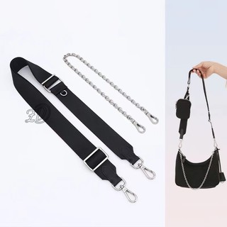 PRADA Phù Hợp Dây Xích Đeo Túi Xách Bằng Vải Bạt nylon Có Thể Điều Chỉnh