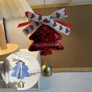 Thẻ treo cây thông Noel ASDFGER, Cây Giáng sinh thủ công Quà Giáng sinh vui vẻ, Thời trang DIY Năm hạnh phúc Chuông nơ treo trang trí
