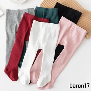 Bé Gái Quần Co Giãn Eo Màu Trơn Vớ Slim Fit Tất Quần Cho Trẻ Sơ Sinh Thường Ngày Hàng Ngày