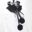 XGB Phục Hưng Tuyn Xù Cổ Cổ Chú Hề Pom Pom Choker Ruffle Cổ Thời Trung Cổ Phong Cách Victoria Trang Phục Cổ