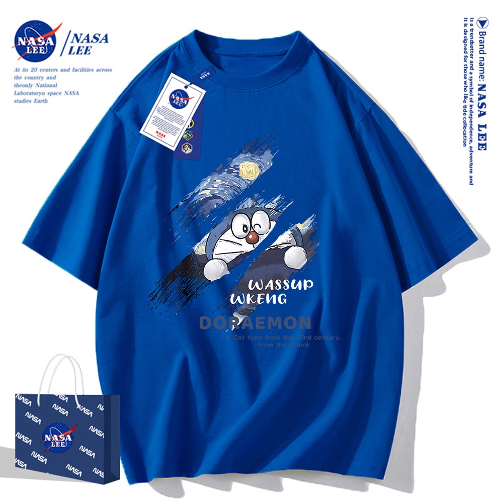 Áo Thun Ngắn Tay Nasa – Cotton Nguyên Chất, Phong Cách Mới Mùa Hè 2024, Dành Cho Nam, Thanh Niên