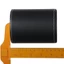 Hộp đựng bút lưu trữ TUYỆT VỜI, Hộp đựng bút tròn bằng da 4,92 X 3,27 Inch, Hộp đựng tròn màu đen đa năng Phụ kiện văn phòng