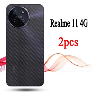 2 Chiếc OPPO Realme 11 4G 5G Realme 10 4G Họa Tiết Sợi Carbon Mờ Mặt Sau Miếng Dán Phía Sau Phim Bảo Vệ Mềm Mờ