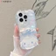 Compatible Ốp Điện Thoại Mềm Trong Suốt Hình Gấu / Thỏ / Cún / Dâu Tây 3d Có Dây Đeo Cho iphone 7 8 6 6s +
