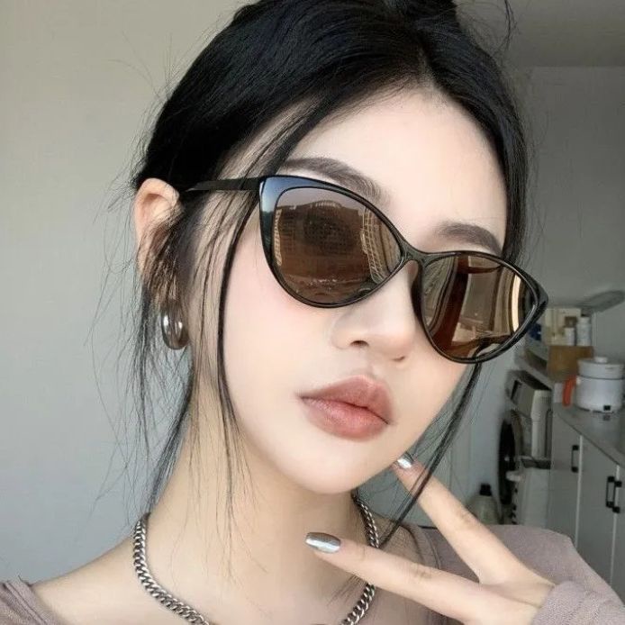 Kính râm, kính râm gọng mắt mèo phiên bản Hàn Quốc, kính râm chống tia ...