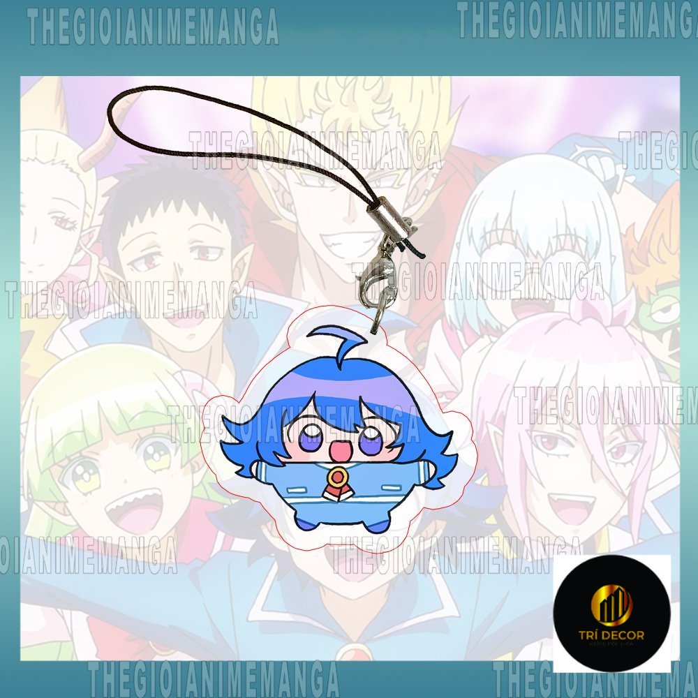 Dây treo điện thoại IRUMA GIÁ ĐÁO ver THU NHỎ Mairimashita! Iruma-kun anime chibi mica trong acrylic xinh xắn