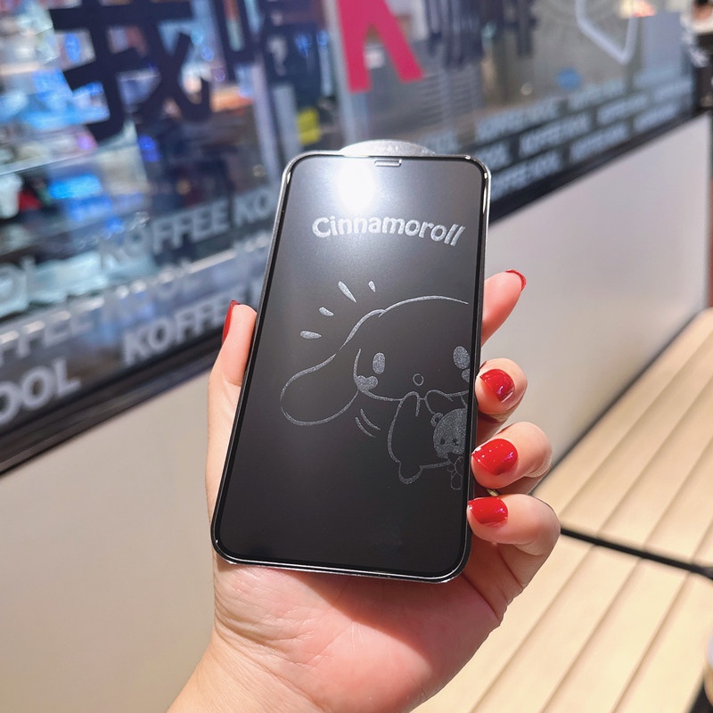 IPhone Kính Cường Lực Bảo Vệ Màn Hình Full BÌA Cho iPhone 16 15 pro max plus e iPhone16 16e iPhone15 Bảo Vệ Toàn Diện Hoạt Hình 6D Shadow