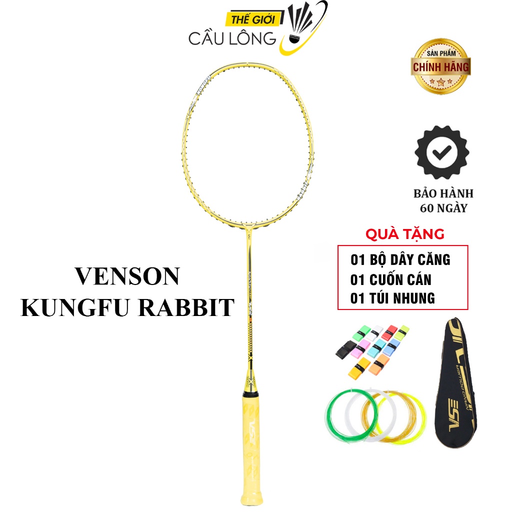 [sẵn] Vợt cầu lông VS Kungfu Rabbit chính hãng, tặng quấn cán, tặng ...