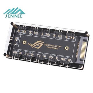 Hub Chia Cổng Quạt 5V 3PIN SATA / 4D Có Đèn LED 10 Trong 1 Cho Asus / MSI / GIGABYTE / ASRock Bo Mạch Chủ