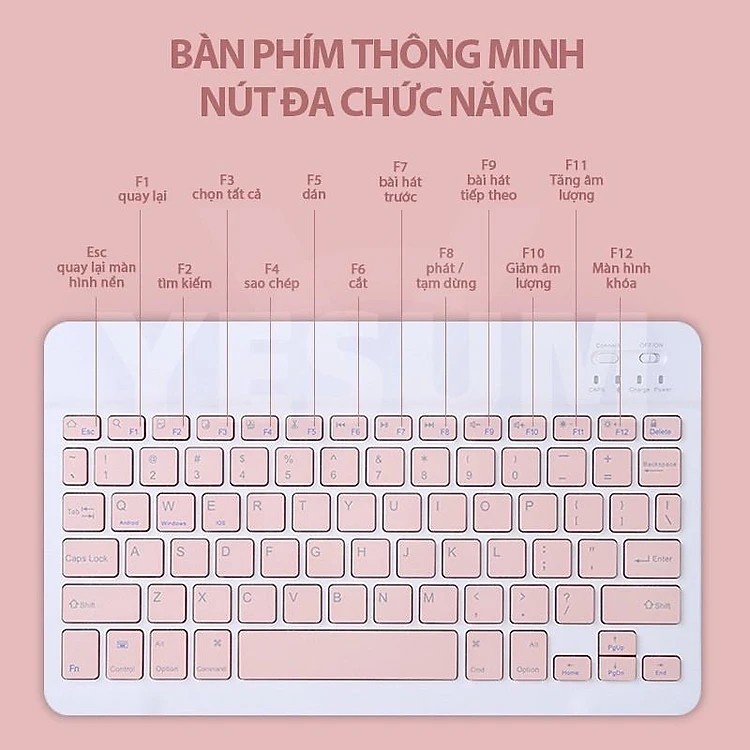 Combo bàn phím chuột bluetooth dành cho văn phòng , chơi game công nghệ chống ồn 10inch