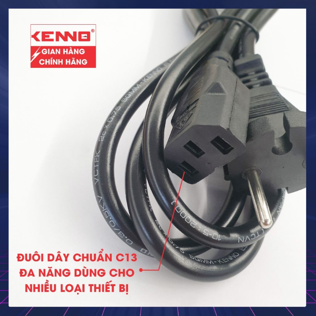 Dây nguồn nồi cơm, máy tính, siêu tốc, máy in, màn hình Qled/Kenno chịu tải 1500W