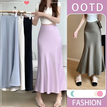Mimi & didi Đầm Cao Cấp Slim Fit Sang Trọng Hàn Quốc Phù Hợp Với Nữ Đuôi Cá Váy Satin Lụa Sang Trọng Trang Trọng 8807