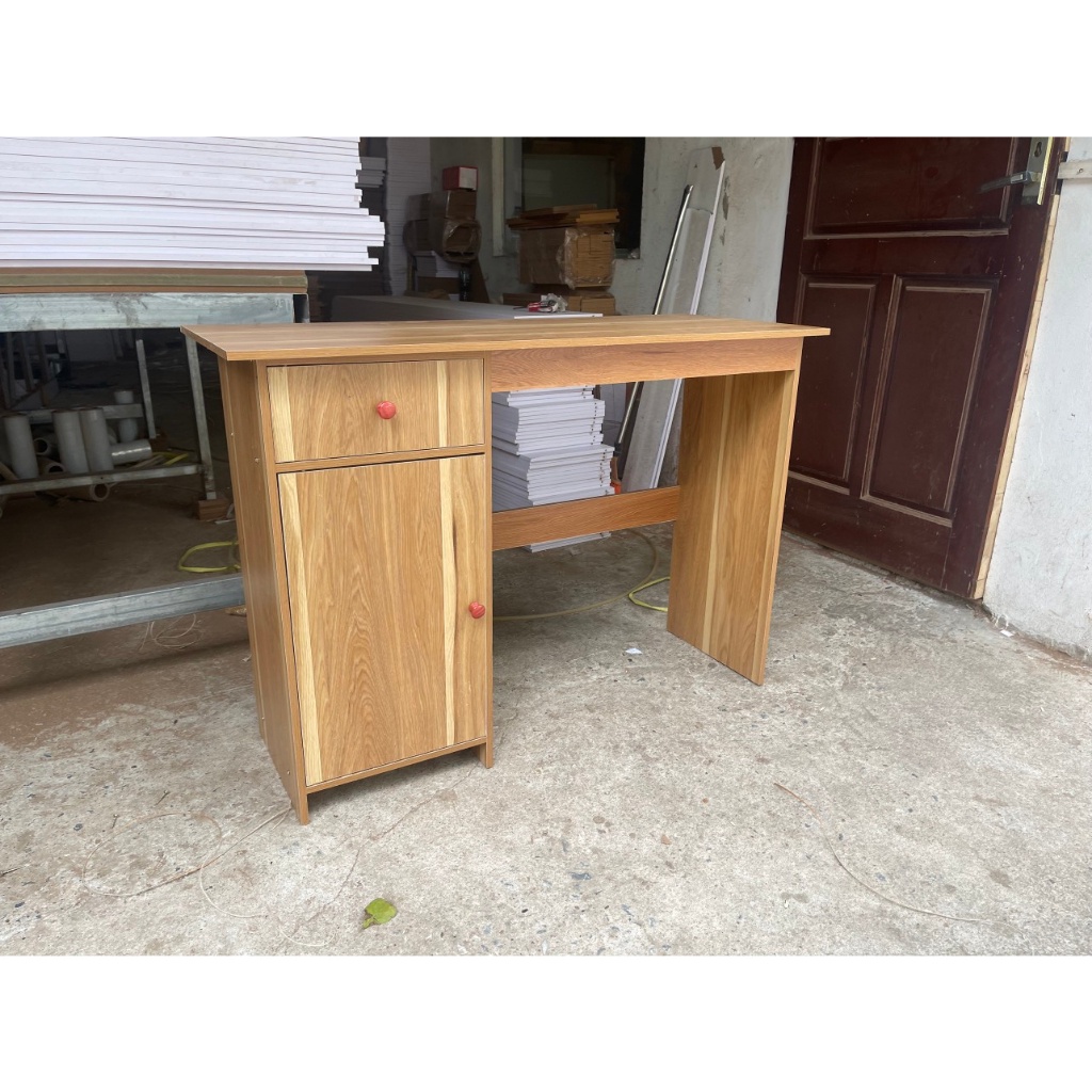 Bàn Làm Việc Gỗ 100x40cm có 2 ngăn tủ gỗ mdf chống mối mọt, chống thấm