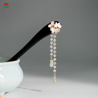 Vintage Trung Quốc Tóc Thanh Lịch Gỗ Hoa Viền Mũ Đội Đầu