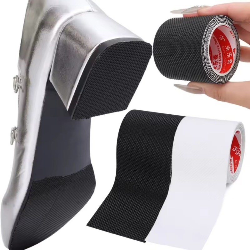 Miếng dán đế giày tự dính 100cm - Băng im lặng chống mài mòn - Miếng đệm cao su gót cao - Miếng bảo vệ giày chống trượt lâu trôi - Miếng dán đế đế họa tiết lưới có thể cắt được