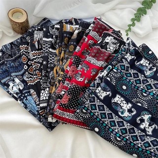 ( size 45-80kg) Quần lanh dài thổ cẩm ống suông và bo