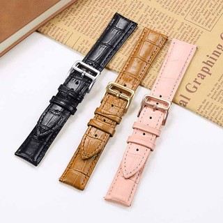 Dây Đeo Đồng Hồ Bằng Da Bò Màu Trắng Phong Cách vintage 18mm 19mm 20mm 21mm 22mm