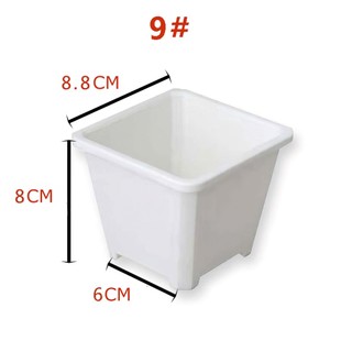 CHẬU NHỰA VUÔNG, Chậu trồng hoa bằng nhựa dày dặn có, thích hợp trồng sen đá, tai thỏ, xương rồng để bàn làm việc -SUNND