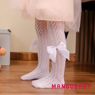 Mg-baby Bé Gái Quần Cáp Đan Liền Mạch Quần Legging Có Nơ Bé Gái Quần Cotton