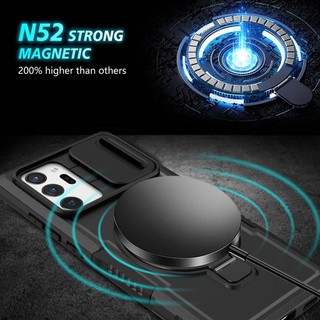 Bao Da Điện Thoại pc + tpu Dạng Trượt Có Giá Đỡ Nam Châm Cho samsung note 20 ultra Ốp