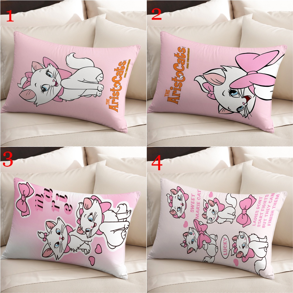 Disney Vỏ Gối Hình Chữ Nhật In Hình Mèo marie Một Mặt Trang Trí Phòng Khách / sofa / Xe Hơi / Quà Tặng Cho Bé (Không Có Lõi)