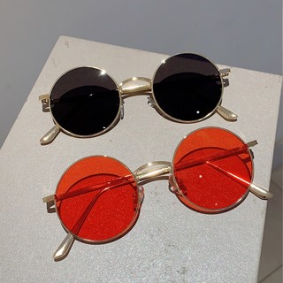 Kính Mát Gọng Tròn Chống Tia uv Phong Cách retro Thời Trang Chất Lượng Cao