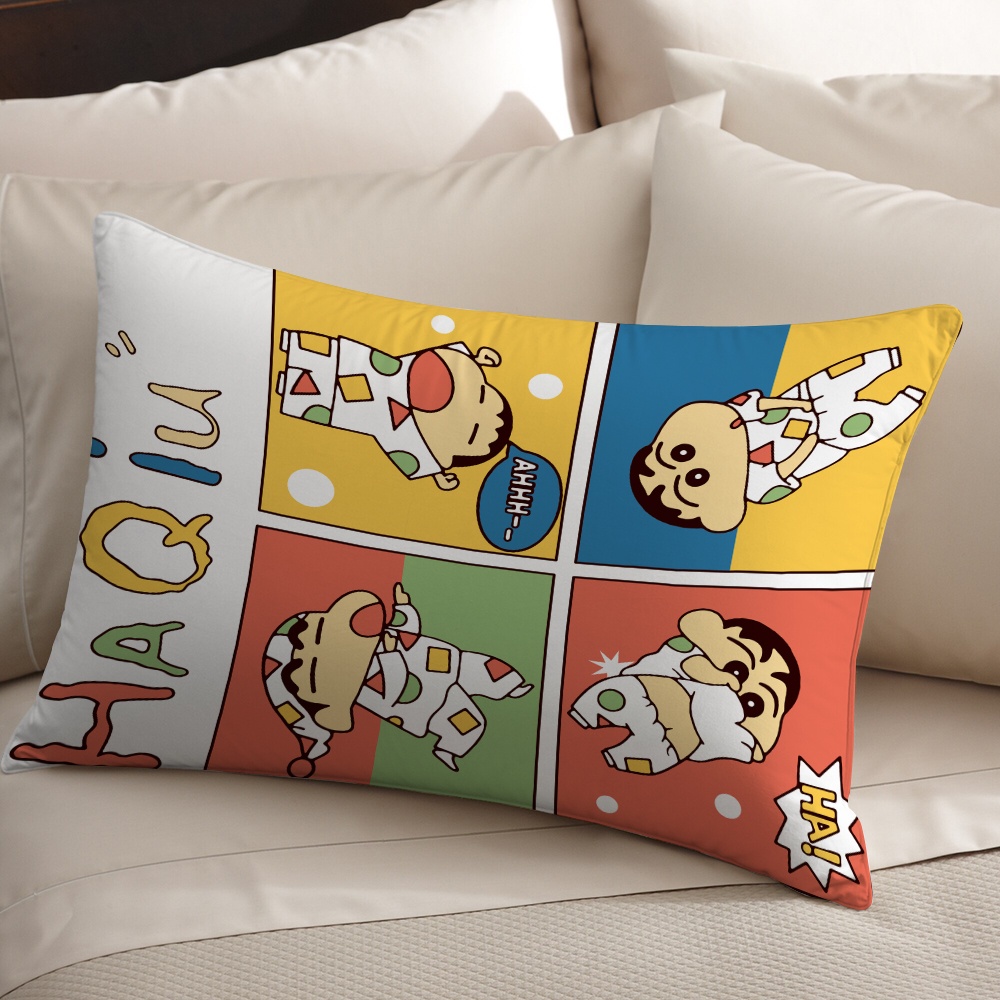 Vỏ Gối polyester Hình Chữ Nhật In Hình shin-chan nohara shinnosuke Trang Trí Nhà Cửa (Không Kèm Lõi)